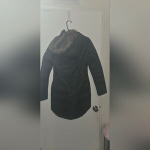 Columbia Black Puffer Jacket with Fur Hood